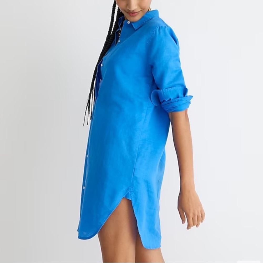 J. Crew Linen Blend Beach Shirt